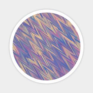 Groovy Boho Colorful Zigzag Magnet